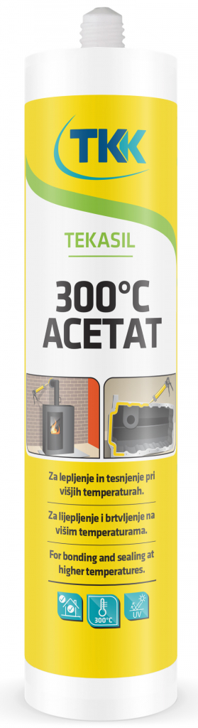 TKK TEKASIL ACETÁT 300°C vysokoteplotní silikón 300g červený