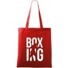 Nápis Boxing - Taška bavlnená - 42 x 38 cm ( Červená )