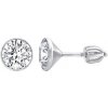 Silvego Strieborné náušnice kôstky so Swarovski Zirconia 8 mm SILVEGO70608W