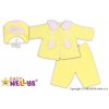 Kabátik, čiapočka a nohavice Baby Nellys ® - krémovo žltá, veľ. 74, 74 (6-9m)