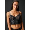 Dorina Erotická podprsenka Asina nevystužená čierna