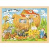 GOKI Dřevěné puzzle Noemova archa 96 dílků