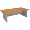 Rokovací kancelársky stôl PRIMO GRAY, 240x120 cm, sivá/buk