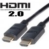 PremiumCord HDMI 2.0 Vysokorýchlostný + ethernetový kábel, pozlátené konektory, 1 m kphdm2-1