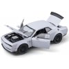 Dodge Challenger Helicat SRT kovový model hračka na batérie svetla zvuk 1:32 šedá