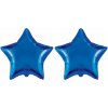 FLEXMETAL Balón fóliový – hviezda modrá, 45 cm, 2 ks 8595596328086