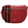 Charm London Tmavočervená elegantná kožená ľadvinka „Eloise“