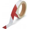 Reflexná páska výstražná červeno biela Farba: červeno / biela, Rozmer: 25mm x 10m