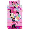 Jerry Fabrics obliečky Minnie bows and flowers 140x200 70x90