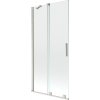 Mexen Velar, 2-krídlová posuvná vaňová zástena 95 x 150 cm, 8mm číre sklo, brúsená oceľ, 896-095-000-01-97