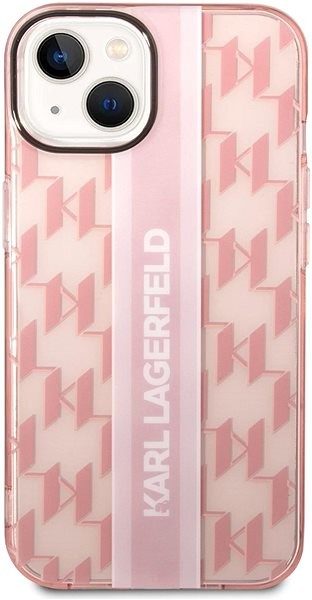 Púzdro Karl Lagerfeld Monogram Vertical Stripe iPhone 14 Plus ružové