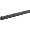 Šedý gumový záhradný obrubník FLOMA Scalloped - dĺžka 120 cm, šírka 5 cm, výška 10 cm