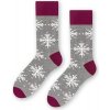 Pánske ponožky Snehová vločka - 41-43 / šedá
