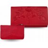 Paolo Peruzzi peňaženka z pravej lícovej kože červená - dámska