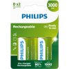 Batéria Philips R20B2A300/10 nabíjací D 3000mAh 2ks