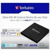 Verbatim 43888 externá Blu-Ray mechanika, Ultra HD, 4K, USB 3.1 Gen1 (3.0), USB C
