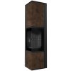 Cate Krbové kachle TORA L 8 povrchová úprava -OXIDE MORO s čiernym ohniskom