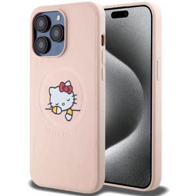 Hello Kitty Kitty Asleep Logo MagSafe iPhone 15 Pro Max, Ružové