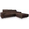 Rohová rozkladacia sedačka s úložným priestorom Noto - čokoládová Strana: Pravá