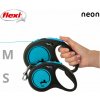 Flexi Vodítko Neon S pások 5m černo-modré