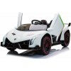 JOKO Elektrické autíčko Lamborghini Veneno 4x4, penové kolesá, kožené sedadlo, Efekt HOJDANIA, nosnosť 50kg, biele