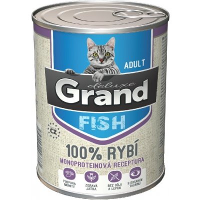 Grand Deluxe 100% RYBÍ pro kočku 400 g