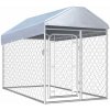 vidaXL Vonkajšia búda pre psov so zastrešením 200 x 100 x 125 cm