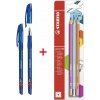 STABILO ceruzky pencil 160, 3 ks + guľôčkové perá Exam Grade BP, modrá, 2 ks