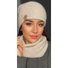 Fashionweek Dámsky set čiapka a nákrčník S3051 Farba: Béžová, Veľkosť: Universal