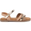 Women's gold flat sandals by Sergio Leone hnedá | krémová | žltá 39 SERGIO LEONE 0000296810949