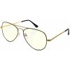 Okuliare na počítač GLASSA Blue Light Blocking Glasses PCG 09, dioptria: +2.00 čierno zlatá (8592857092205)