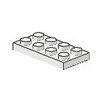 Lego kostka 2 x 4 bílá