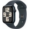 Apple Watch SE GPS + Cellular, 44mm půlnoční hliníkové pouzdro, půlnoční sportovní řemínek – velikost M/L