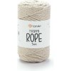 Špagát YarnArt Macrame Rope 3mm - 753 béžová, 250g, 63m, 60% bavlna / 40% viskóza, polyester. Vhodný na ručné tvorenie, dekorácie...
