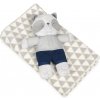 Babymatex Deka DAVID 75x100 cm - Sivá s hračkou Panda