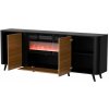 Cama Komoda Volare 200 x 39 x 75 cm černá/ořech + krb