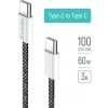 ColorWay kábel USB-C na USB-C, PD Fast Charging 60W, 3.0A, 1m, čierny CW-CBPDCC061-BK