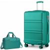KONO Sada 2 batožín - ABS kufor 96L s cestovnou taškou 20L - tyrkysová
