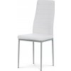 Autronic DCL-377 WT Stolička jedálenská, biela koženka, šedý kov