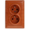 Gunsan Visage Visage AMAZON - Dvojzásuvka 230V (dub) 01281900100185