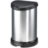 Odpadkový kôš, s pedálom, kovový efekt, 15 l, CURVER