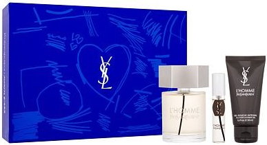 Yves Saint Laurent L´Homme dárková sada2: EDT 100 ml + EDT 10 ml + sprchový gel 50 ml pro muže