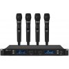 Freeboss Profesionální Set 4kanálový Bezdrátový Mikrofon Stream Podcast Karaoke Party Stage 30 m