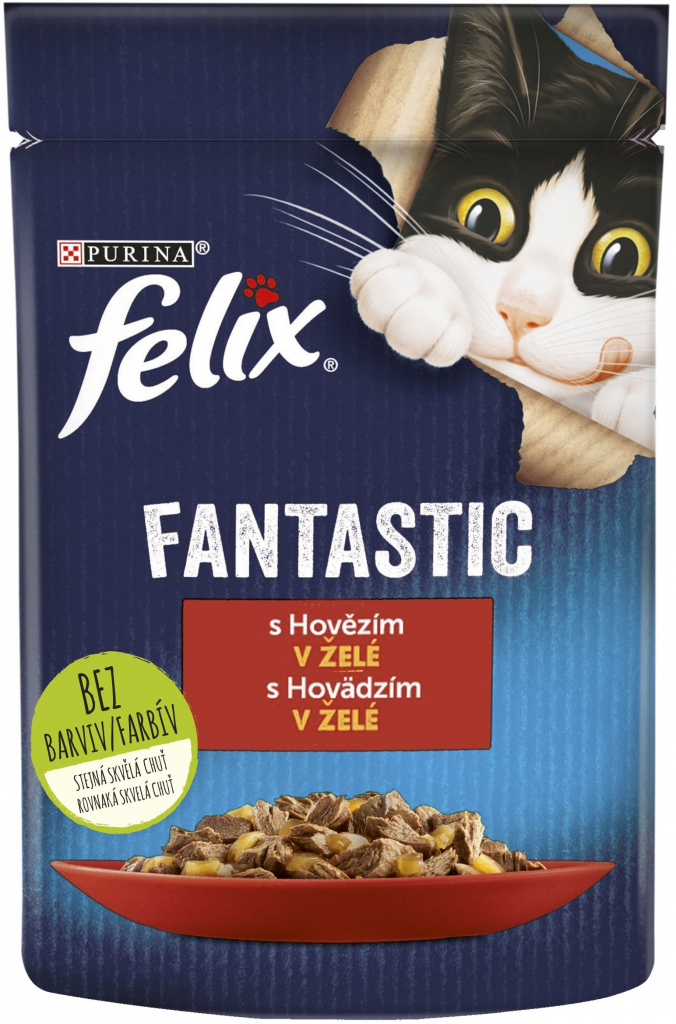 Felix cat Fantastic hovädzie v želé 85 g