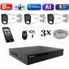 Amiko IP 3 kamerový set, 4K Ultra HD 8Mpix, Ai, Dl, Tube (1801K3) (Amiko)