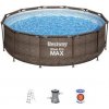 Bazén Bestway® Steel Pro MAX, 56709, vzor ratan, kartušová filtrácia, rebrík, 366x100 cm