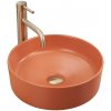 | REA-U4566 - Umývadlo na dosku SAMI, Ø 37 cm, keramika/matná oranžová | REA-U4566