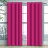 Jednofarebný záves - Cyklamenový Uchytenie závesu: Dekoračné krúžky