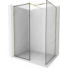 Mexen Kioto sprchová stena Walk-in 160 x 110 cm, čierny rám, zlatá - 800-160-202-50-70-110