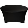 TENTino Elastický obrus STANDARD na okrúhly stôl 152 cm Farba obrusu: ČIERNA / BLACK